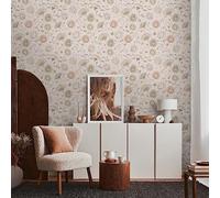 Livingwalls Papel pintado - Papel pintado floral en tonos beige, rosa y gris - Papel de pared para diversas habitaciones - Papel pintado de pared en 10,05 m x 0,53 m