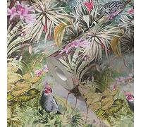 A.S. Création Papel pintado para cocina, diseño de animales, color verde y rosa, 381793, 10,05 x 0,53 m, fabricado en Alemania