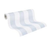 A.S. Création Papel pintado para habitaciones infantiles Lilly & Luis papel pintado no tejido con diseño de rayas, 10,05 m x 0,53 m, azul y crema, fabricado en Alemania, 770784.