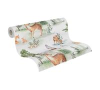 A.S. Création Papel pintado para habitaciones infantiles Lilly & Luis papel pintado no tejido con diseño de animales del bosque, 10,05 m x 0,53 m, multicolor, fabricado en Alemania, 771721.
