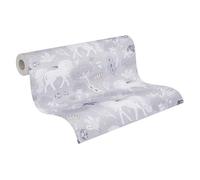 A.S. Création Papel pintado para habitaciones infantiles Lilly & Luis papel pintado no tejido con diseño de unicornio, 10,05 m x 0,53 m, gris, rosa, blanco, fabricado en Alemania, 771381.