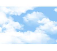 A.S. Création Papel pintado Sky 3,75 m x 2,50 m - WALLLOVE Papel pintado azul nube, blanco cola incluida - DD129590
