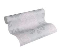 A.S.Création Memory Papel pintado diseño neobarroco, glamouroso, clásico 10,05 m x 0,53 m, Grau, Metallic, Rosa, 10,05 m (Länge) x 0,53 m (Breite)