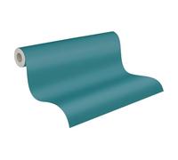 A.S. Création Papel pintado turquesa - Papel pintado de alta calidad monocolor 395764 con estructura ligera - Papel pintado de pared para diferentes salas de estar en 10,05 m x 0,53 m - Fabricado en