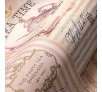 A.S. Création PintWalls 387271 - Papel pintado para cocina fieltro - 10,05m x 0,53m - diseño vintage color beige rosa y blanco