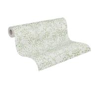 A.S. Création Papel pintado PrintWalls hojas verde, blanco y crema 10,05 x 0,53 m