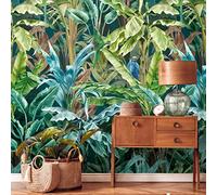 Livingwalls Travel Styles Papel pintado no tejido - Papel pintado de loros en verde y azul - Papel pintado tropical para diferentes habitaciones en 1,59 m x 2,80 m