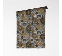 A.S. Création VERSACE VI Art De La Table 791364 - Papel pintado no tejido, diseño barroco de porcelana, 10,05 m x 0,70 m, diseño barroco, diseño de cabeza de medusa, color negro y dorado