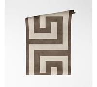 A.S. Création VERSACE VI Greek 791744 - Papel pintado no tejido, diseño geométrico meandro meandro, tonos neutros, superficie de vinilo, 10,05 m x 0,70 m, color marrón y crema