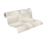 A.S. Création Vibes & Styles Damian Refined Dimensions 791973 - Papel pintado geométrico en 3D (vinilo, 10,05 x 0,53 m), diseño geométrico, color blanco y gris