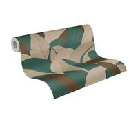 A.S. Création Vibes & Styles Isabelle Golden Canopy 790392 - Papel pintado no tejido, diseño de hojas de palmera, 10,05 m x 0,53 m, color beige y marrón