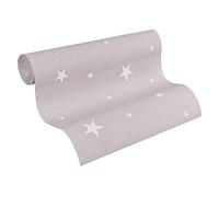 A.S. Création Vliestapete - Papel pintado de habitación infantil con estrellas en marrón y gris - Papel de pared para habitación infantil - Papel pintado de pared de 10,05 m x 0,53 m
