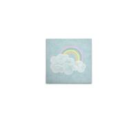 A.S. Création WTD DD129414 - Lienzo decorativo (40 x 40 cm), diseño de arco iris con nubes, multicolor