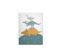A.S. Création WTD DD129448 - Lienzo decorativo (30 x 40 cm), diseño de dinosaurios, color beige y azul