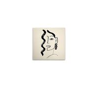 A.S. Création WTD DD132484 - Lienzo decorativo (40 x 40 cm), diseño de delineador de líneas, color crema y negro