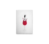 A.S. Création WTD DD132647 - Lienzo decorativo (50 x 75 cm), diseño de copa de vino, color blanco y negro