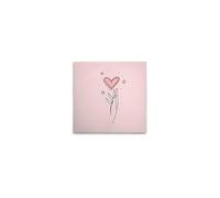 A.S. Création WTD DD132700 - Lienzo decorativo (40 x 40 cm), diseño de corazones oneliner con mano