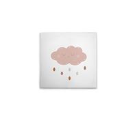 A.S. Création WTD DD132713 - Lienzo decorativo (50 x 50 cm), diseño de nubes y rosas, color blanco y marrón