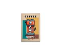 A.S. Création WTD DD132850 - Lienzo decorativo (30 x 45 cm), diseño de café retro, color beige