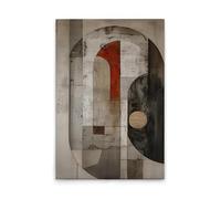 A.S. Création WTD DD133223 - Lienzo decorativo (80 x 120 cm), diseño de formas abstractas, color beige y negro