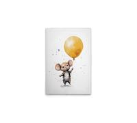 A.S. Création WTD DD133293 - Lienzo decorativo (50 x 75 cm), diseño de ratón, color blanco y marrón