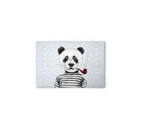 A.S. Création WTD - Lienzo decorativo (75 x 50 cm), diseño de panda, color azul y blanco