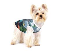 A sci-fi style landscape - Camiseta de alta calidad para perro, ropa suave 100% algodón para perros, perfecta para perros pequeños a medianos, camisas elegantes y cómodas para perros, talla M