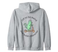 A ser Raro y a Construir el Personaje Cat Scooter Rider Sudadera con Capucha