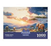 A Serene African Savannah at Sunset 1000 Pcs Stabiler Karton Puzzle African Savannah Stressabbau Familienspiel Puzzles Als Wohnaccessoires 70x50cm/1000pcs