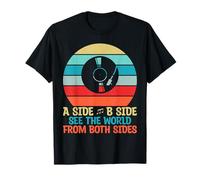 A Side B Side Vea el Mundo Desde Ambos Lados Discos de Vinilo Camiseta