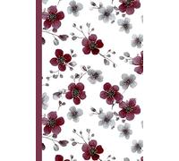 A simple floral pattern in dark maroon and gray: Work Notebook, Funny Office Gift for Women, Coworker, Boss, Secret Santa Gag Gift (Blank Lined Journal)