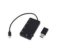 A sixx Adaptador de extensión Teclado Micro USB Hub Adaptador OTG, Cable de Carga USB Micro USB OTG Carga HUB, PC para Smartphone Ordenador Tablet