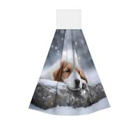 A Sleeping Dog - Toallitas de mano de terciopelo coral, toallas colgantes para cocina, baño, camping, al aire libre y más, paños absorbentes