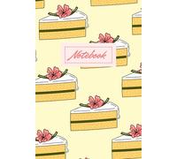 A Slice Of Cake With Flower On Top: Notebook