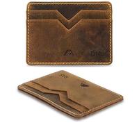 A-SLIM Yaiba - Cartera de cuero personalizada con grabado inicial personalizado | Cartera personalizada para hombre | Cartera de cuero de grano completo de primera calidad, Bronceado, 10.5*7.5 cm,