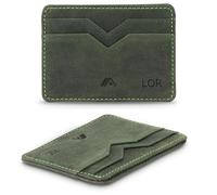 A-SLIM Yaiba - Cartera de cuero personalizada con grabado inicial personalizado | Cartera personalizada para hombre | Cartera de cuero de grano completo de primera calidad, Verde crudo, 10.5*7.5 cm,