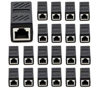 a-smile @ RJ45 acoplador conector RJ45, CAT5 acoplador CAT5 conector, extensor de Ethernet Cat5 5e 6 cable 8P8 C Conector (hembra a hembra) recto Modular Inline Coupler, (5 unidades)