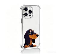 A smiling dachshund Four-corner airbags phone case TPU for iPhone 12 Pro