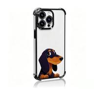 A smiling dachshund Four-corner airbags phone case TPU for iPhone 14 Plus