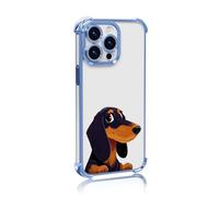 A smiling dachshund Four-corner airbags phone case TPU for iPhone 15 Plus