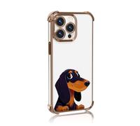 A smiling dachshund Four-corner airbags phone case TPU for iPhone 16 Plus