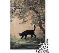 A Smooth Black Palace Gato Puzzle De 1000 Piezas Animales Rompecabezas Adultos De 1000 Piezas Juego Hobby 1000pcs (75x50cm)