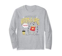 A Snack A Day Keeps A Hiss Away - Cita Divertida de Gato Manga Larga