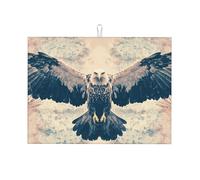 A Soaring Eagle Spreads Its Wings in The Sky - Tapete grande de microfibra para escurrir platos, reutilizable, lavable, para accesorios de cocina, 45,7 x 60,9 cm