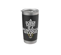 A Sober Mind Is A Powerful Weapon Straight Edge Edger sXe Vaso térmico de acero inoxidable de doble pared