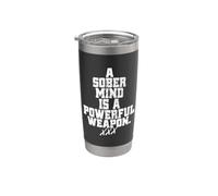 A Sober Mind Is A Powerful Weapon Straight Edge Edger sXe Vaso térmico de acero inoxidable de doble pared