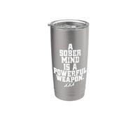 A Sober Mind Is A Powerful Weapon Straight Edge Edger sXe Vaso térmico de acero inoxidable de doble pared
