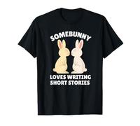 A Somebunny le Encanta Escribir Cuentos Escritor de Conejito de Pascua Camiseta