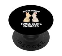A Somebunny le Encanta Estar comprometido con un Lindo Conejo de Pascua PopSockets PopGrip Adhesivo