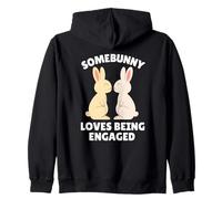 A Somebunny le Encanta Estar comprometido con un Lindo Conejo de Pascua Sudadera con Capucha